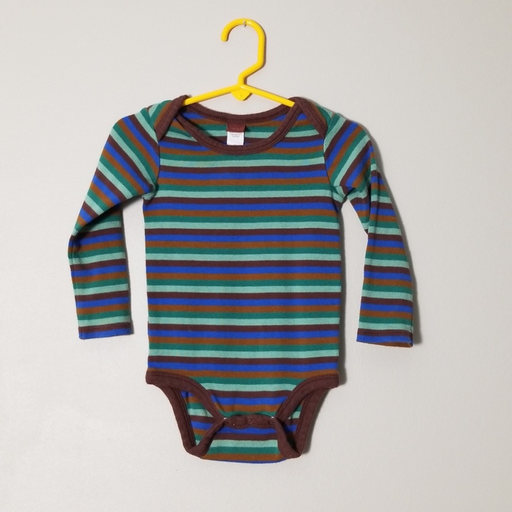 Tea Collection Long Sleeve Striped Onesie